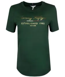 tommy-hilfiger-t-shirt-damski-butelkowa-zielen-l