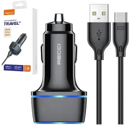 szybka-ladowarka-samochodowa-usb-led-2-4a-kabel-usb-c-typ-c-recci