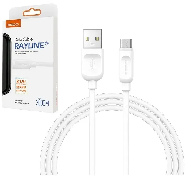 kabel-micro-usb-mocny-szybki-2-1a-recci-bialy