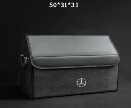 skorzany-organizer-do-bagaznika-logo-mercedes-50-31-31-zamszowaczarny