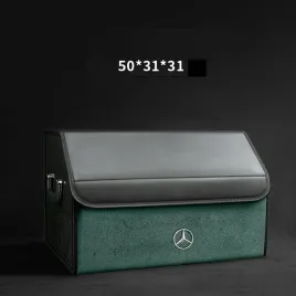 skorzany-organizer-do-bagaznika-logo-mercedes-50-31-31zamszowa-zielon