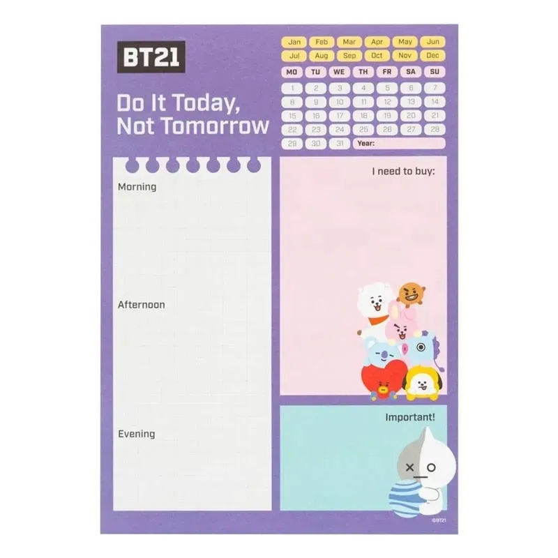 planner-dzienny-a5-line-friends-bt21-stan-nowy