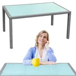 szary-stol-obiadowy-z-technorattanu-150-x-90-cm