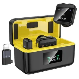 mikrofon-krawatowy-bezprzewodowy-lightning-usb-c-hoco-2-szt-l17-czarny