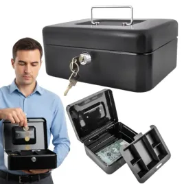 metalowa-kasetka-na-pieniadze-sejf-na-dokumenty-zamek-15x12x8cm