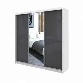 szafa-przesuwna-paris-250cm-z-lustrem-2-szuflady-szary-polysk