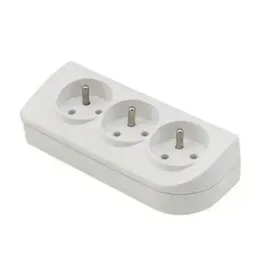 elgotech-gn-30-gniazdo-potrojne-przenosne-z-u-biale