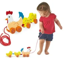 viga-zestaw-do-ciagniecia-kurka-z-kurczaczkami-zabawka-edukacyjna-prezent