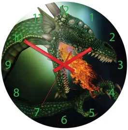 zegar-scienny-ze-wzorem-smoka-akrylowy-dragon-okragly-kwarcowy