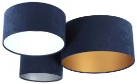 plafon-potrojny-lampa-sufitowa-granatowa-welurowa