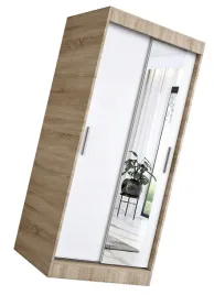 szafa-przesuwna-dab-sonoma-bialy-lustro-90x200