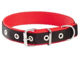 solidna-podwojnie-szyta-obrozna-tasmowa-dla-psa-25cm-55cm-czarno-czerwona