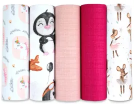 komplet-pieluszka-tetra-kolor-5-pak-amarantowy