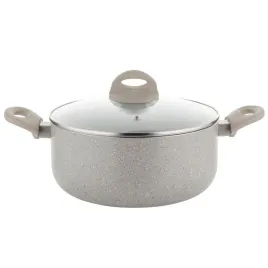 garnek-florina-sandy-28cm-7l-aluminiowy-bezowy-indukcja-gaz-z-pokrywka
