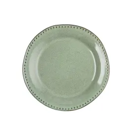 talerz-deserowy-florina-rusty-dots-20cm-zielony-kamionka-okragly-na-prezent