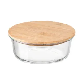 pojemnik-szklany-florina-clavato-970ml-okragly-bambusowa-pokrywa-eco