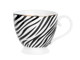 kubek-na-nozce-florina-savana-400ml-porcelanowy-bialy-czarny-paski
