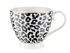 kubek-na-nozce-florina-africa-400ml-porcelanowy-bialy-czarny-wzor