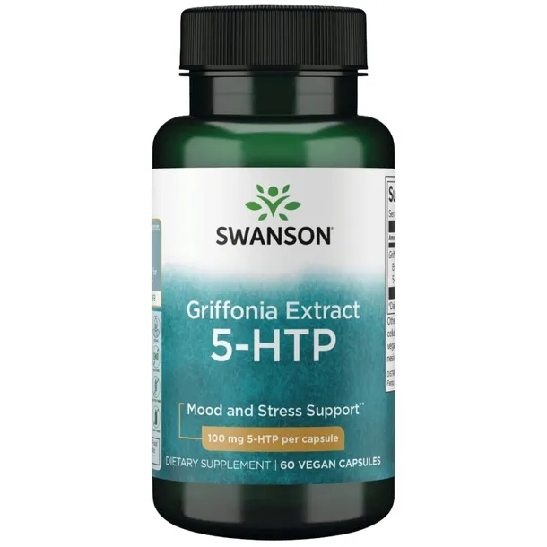 5-HTP Ekstrakt Swanson Griffonia 100mg Nastrój L-5-Hydroksy 60 kapsułek