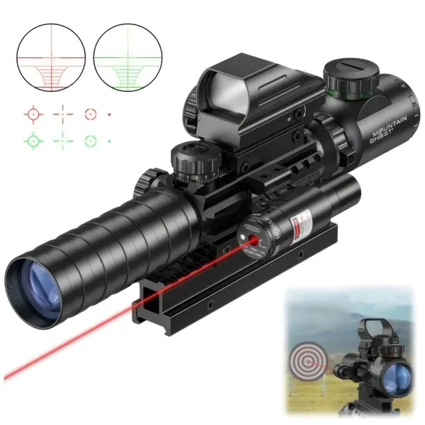 LUNETA CELOWNICZA 3-9X32 KOLIMATOR RED GREEN DOT LASER CELOWNIK PICATINNY