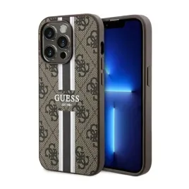 guess-4g-printed-stripes-magsafe-etui-iphone-14-pro-brazowy