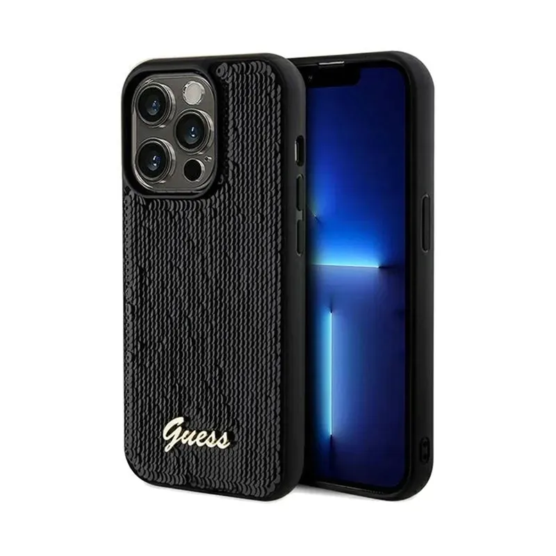 guess-sequin-script-metal-etui-iphone-14-pro-czarny-stan-nowy