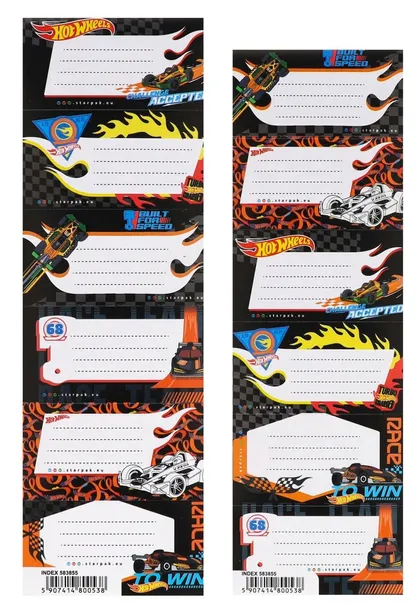 Naklejki na zeszyt Hot Wheels Starpak