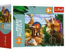 puzzle-20-minimaxi-swiat-dinozaurow-v3-triceratops-trefl-3