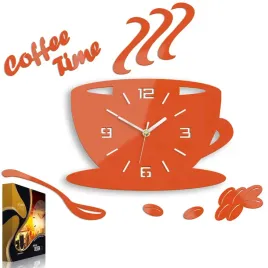 zegar-scienny-w-ksztalcie-filizanki-coffe-time-3d-orange-okragly-kwarcowy