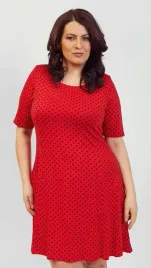 sukienka-wiosenna-czerwona-w-czarne-grochy-4xl