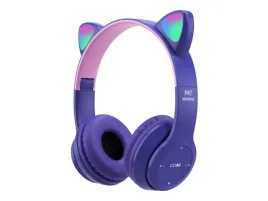 sluchawki-bezprzewodowe-p47m-rgb-kocie-uszy-fioletowe