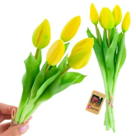 tulipan-gumowany-bukiet-zolty-tulipanow-z-rafia-wielkanoc-sztuczne-kwiaty