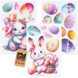 naklejki-wielkanocne-na-szybe-3-arkusze-kpl-ozdoba-kolorowe-jajka-zajaczek