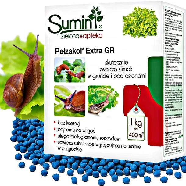 ŚRODEK NA ŚLIMAKI PREPARAT TRUTKA NIEBIESKIE GRANULKI SUMIN MOLUFRIES 1KG