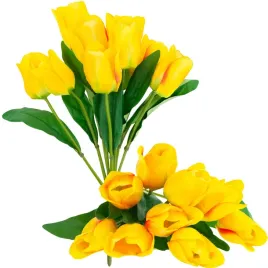 tulipan-duzy-bukiet-tulipanow-x9-zolty-tulipany-sztuczne-w-bukiecie-9-sztuk