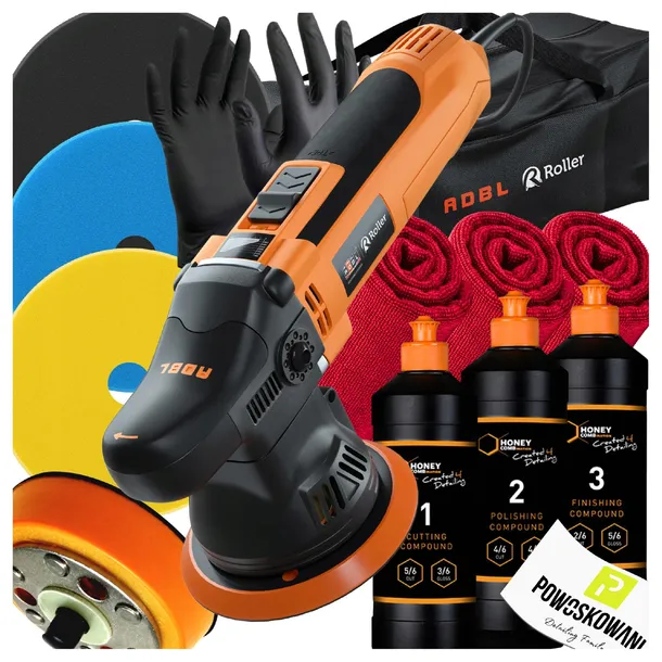 ADBL ROLLER D09125-01+B MASZYNA POLERSKA DA ZESTAW XXL DO POLEROWANIA AUTA