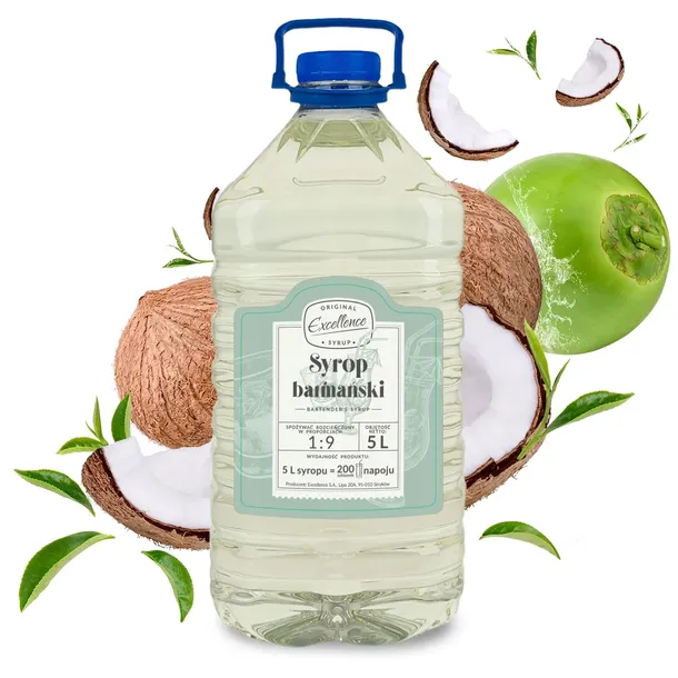 Syrop gastronomiczny o smaku kokosowym 5L Excellence