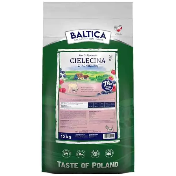 Baltica Adult Cielęcina z jagnięciną XS/S 12kg