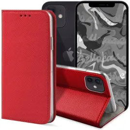etui-z-klapka-do-apple-iphone-12-mini-czerwone-zamykane-magnetyczne