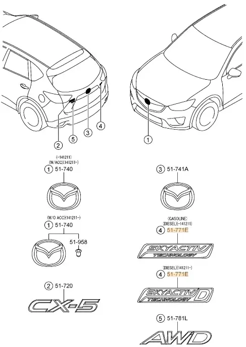 emblemat-tyl-mazda-cx-5-ke-skyactiv-technology-oryginal