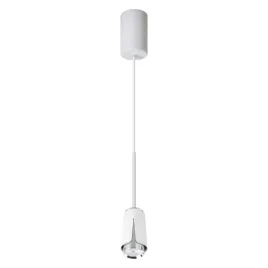 flower-chrom-bialy-lampa-wiszaca-1xgu10