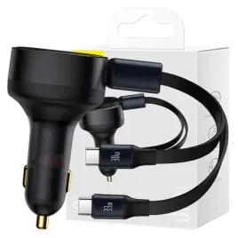 ladowarka-samochodowa-baseus-enjoyment-z-kablami-usb-c-33w-czarna