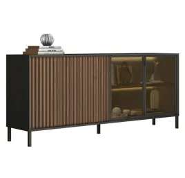 komoda-wloska-2-drzwi-2-drzwi-szklane-dab-mercure-lava-led-205cm-perino