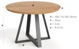 dsi-meble-stol-debowy-okragly-cloud-110-dab-lity-loft-kolor-mebla-czarny-dab-naturalny