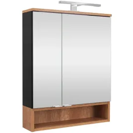 szafka-z-lustrem-nelle-czarny-mat-dab-country-szer-60-cm-wys-76-cm