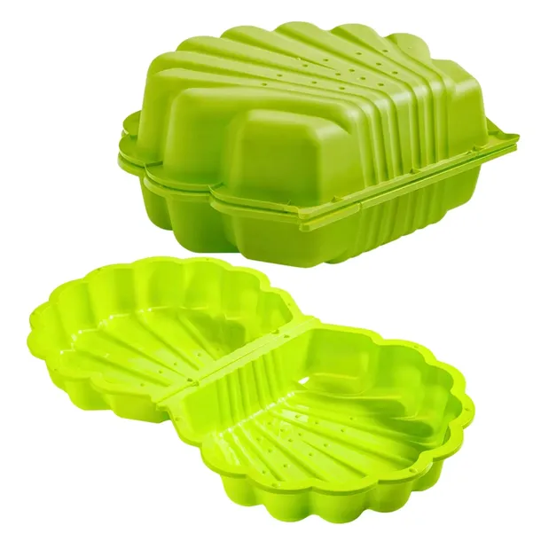 Piaskownica Lub Basen Plastikowa XXL 2w1 Muszelka Zamykana Zielona