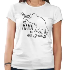 koszulka-damska-kot-dzis-mama-ma-wolne-s