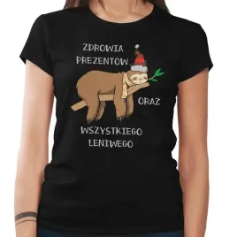koszulka-damska-leniwiec-zyczenia-swiateczne-xxl