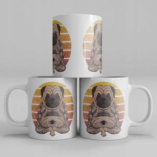 kubek-pies-mops-budda-tatuaze-stan-nowy