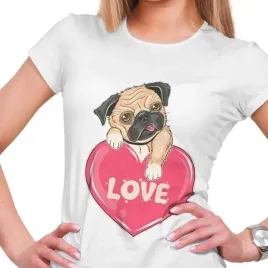 koszulka-damska-pug-pies-mops-z-serduszkiem